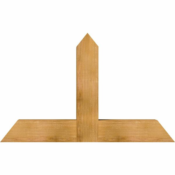 Ekena Millwork Portland Rough Sawn Timber Gable Bracket, Western Red Cedar, 48"W x 30"H x 6"D x 6"F, 15/12 Pitch GBW048X30X0606POR00RWR - main